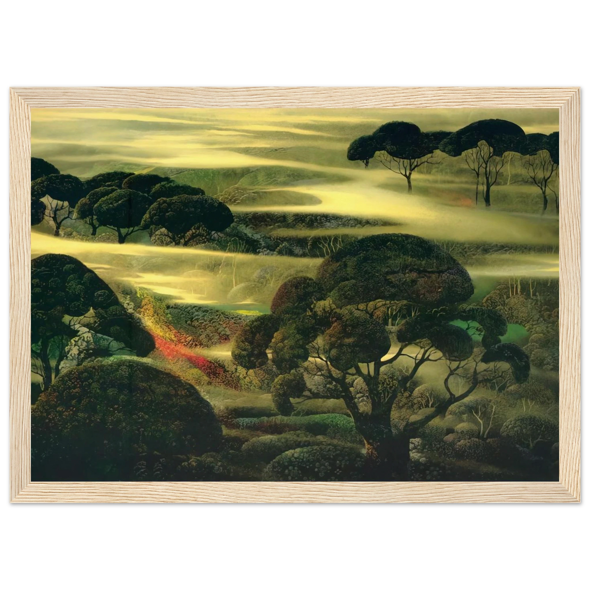 Forest in Fog Framed Poster | Eyvind Earle Framed Prints Wall Art | Eyvind Earle Prints