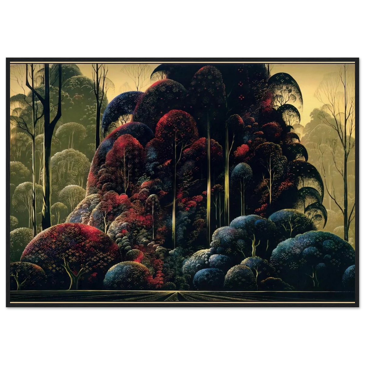 Wind Breaks Framed Poster | Eyvind Earle Framed Prints Wall Art | Eyvind Earle Prints