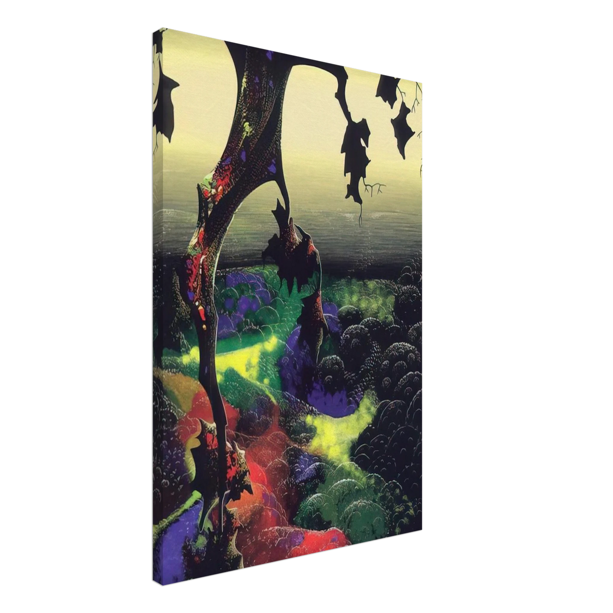 Crimson Red and Gold Canvas | Eyvind Earle Canvas | Eyvind Earle Prints