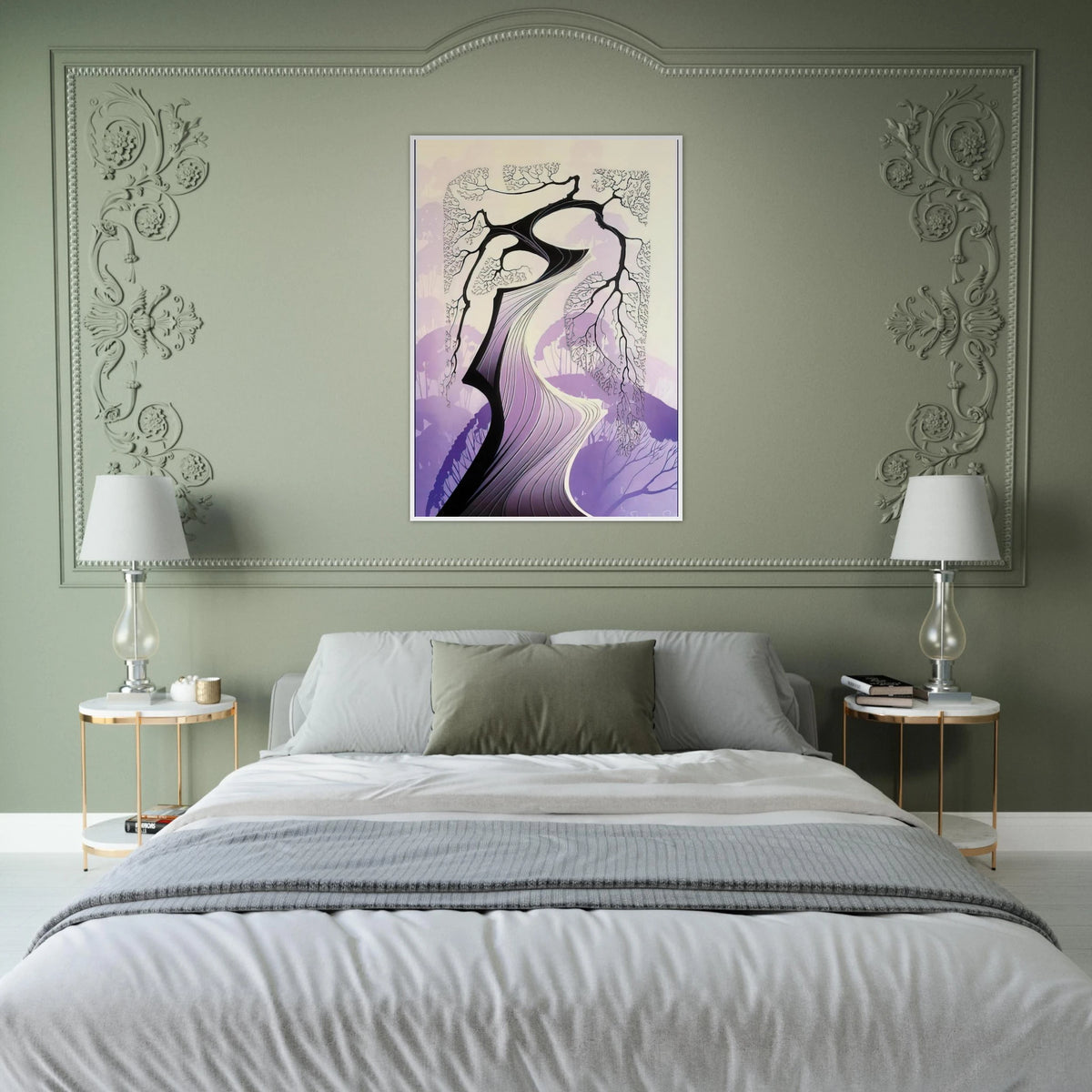 Carmel Cypress Framed Poster | Eyvind Earle Framed Prints Wall Art | Eyvind Earle Prints