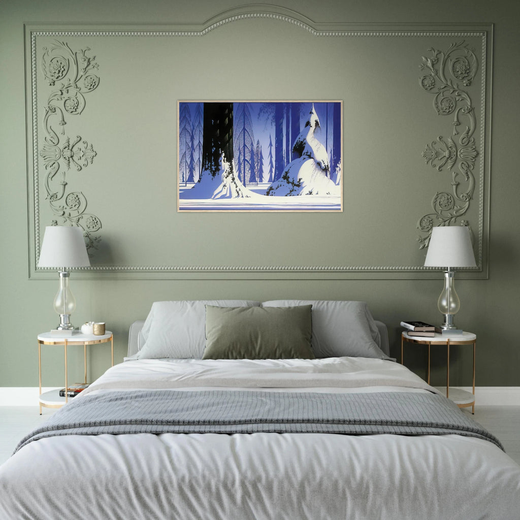 Winter Framed Poster | Eyvind Earle Framed Prints Wall Art | Eyvind Earle Prints