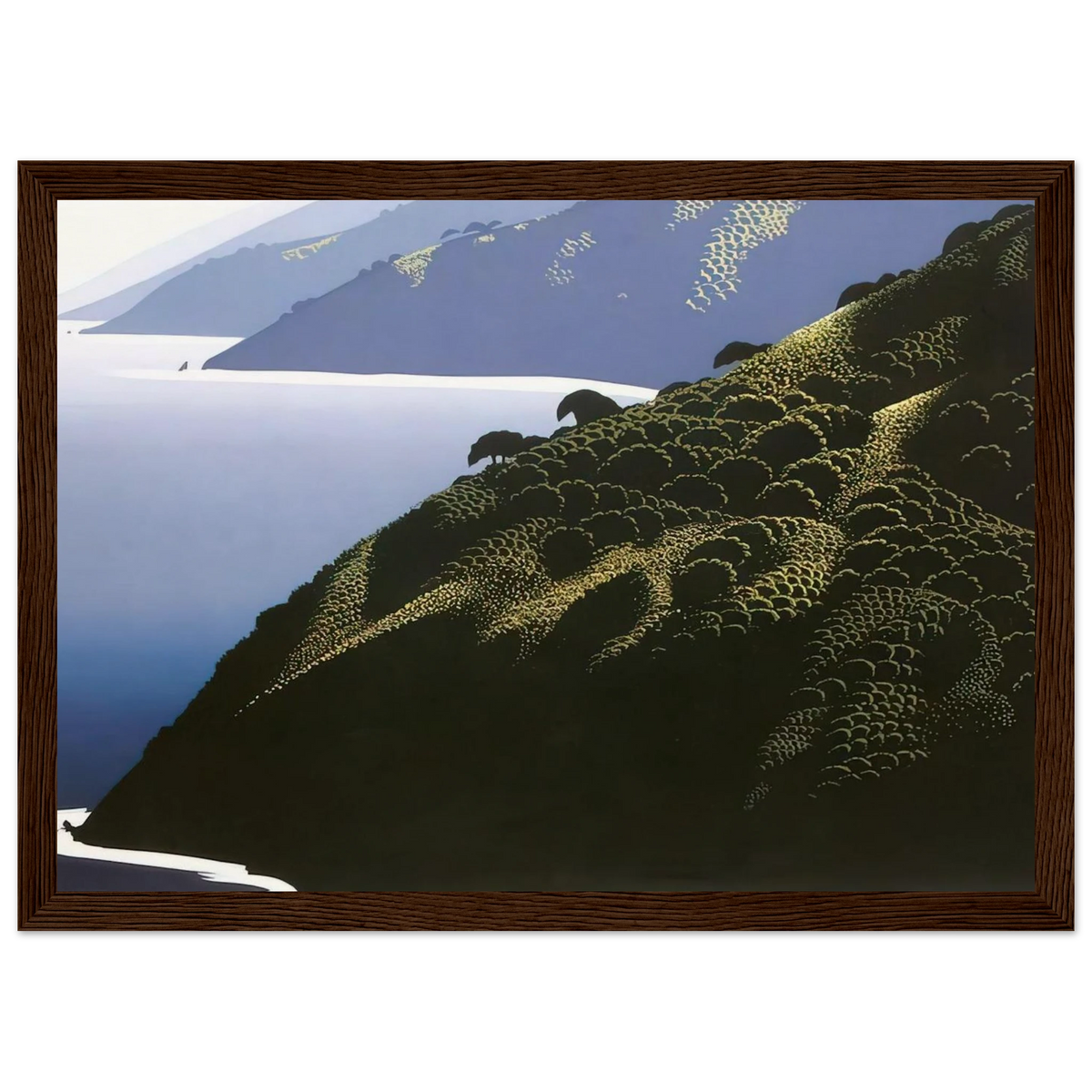 Big Sur Calm Framed Poster | Eyvind Earle Framed Prints Wall Art | Eyvind Earle Prints