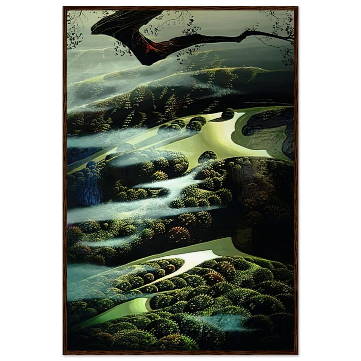 Carmel Valley Memory Framed Poster | Eyvind Earle Framed Prints Wall Art | Eyvind Earle Prints