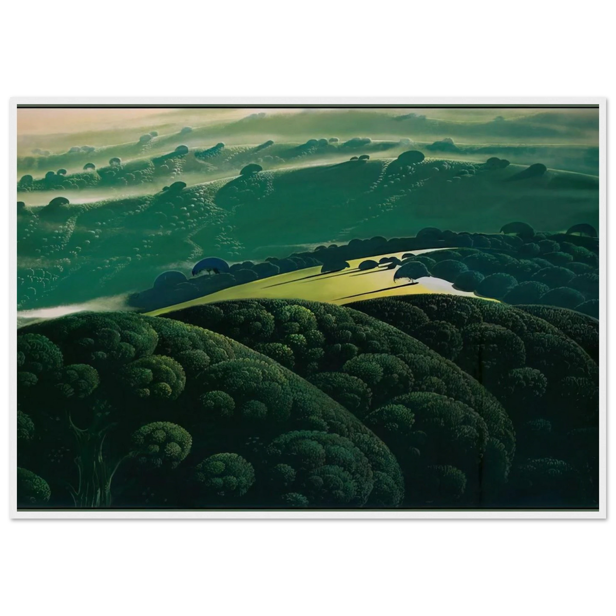 Morning Fog Framed Poster | Eyvind Earle Framed Prints Wall Art | Eyvind Earle Prints