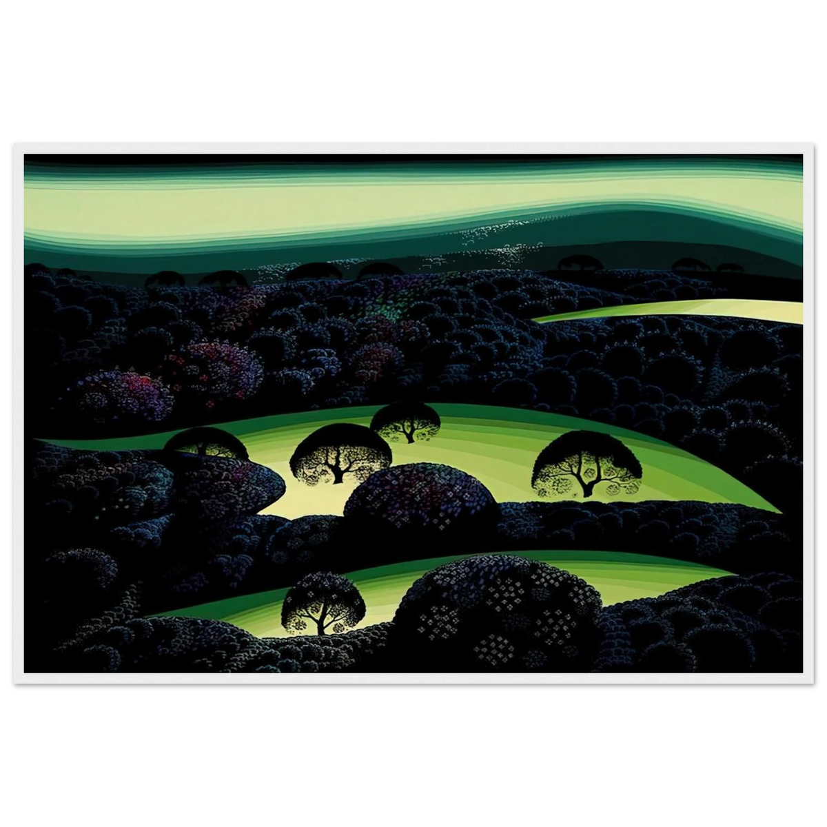 Nocturne Framed Poster | Eyvind Earle Framed Prints Wall Art | Eyvind Earle Prints