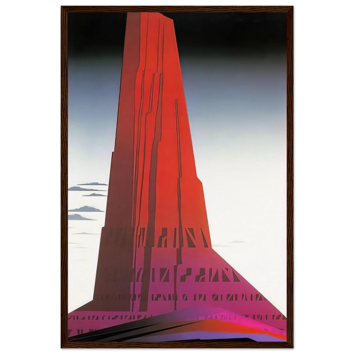 Desert Skyscraper Framed Poster | Eyvind Earle Framed Prints Wall Art | Eyvind Earle Prints