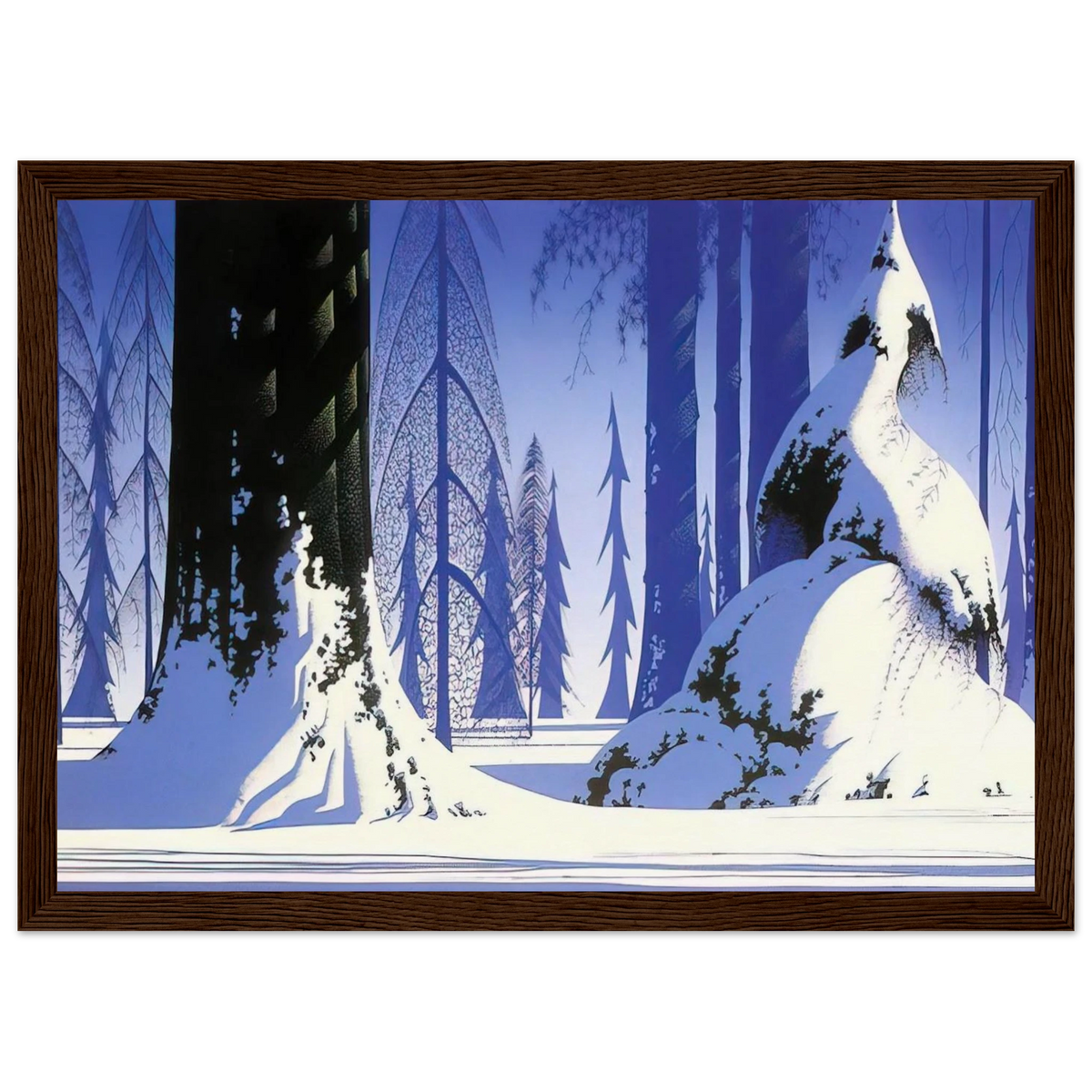 Winter Framed Poster | Eyvind Earle Framed Prints Wall Art | Eyvind Earle Prints