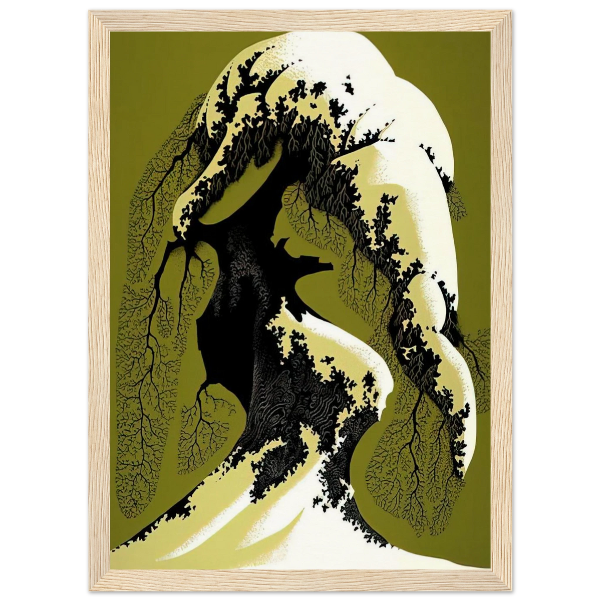 Snow Laden Framed Poster | Eyvind Earle Framed Prints Wall Art | Eyvind Earle Prints
