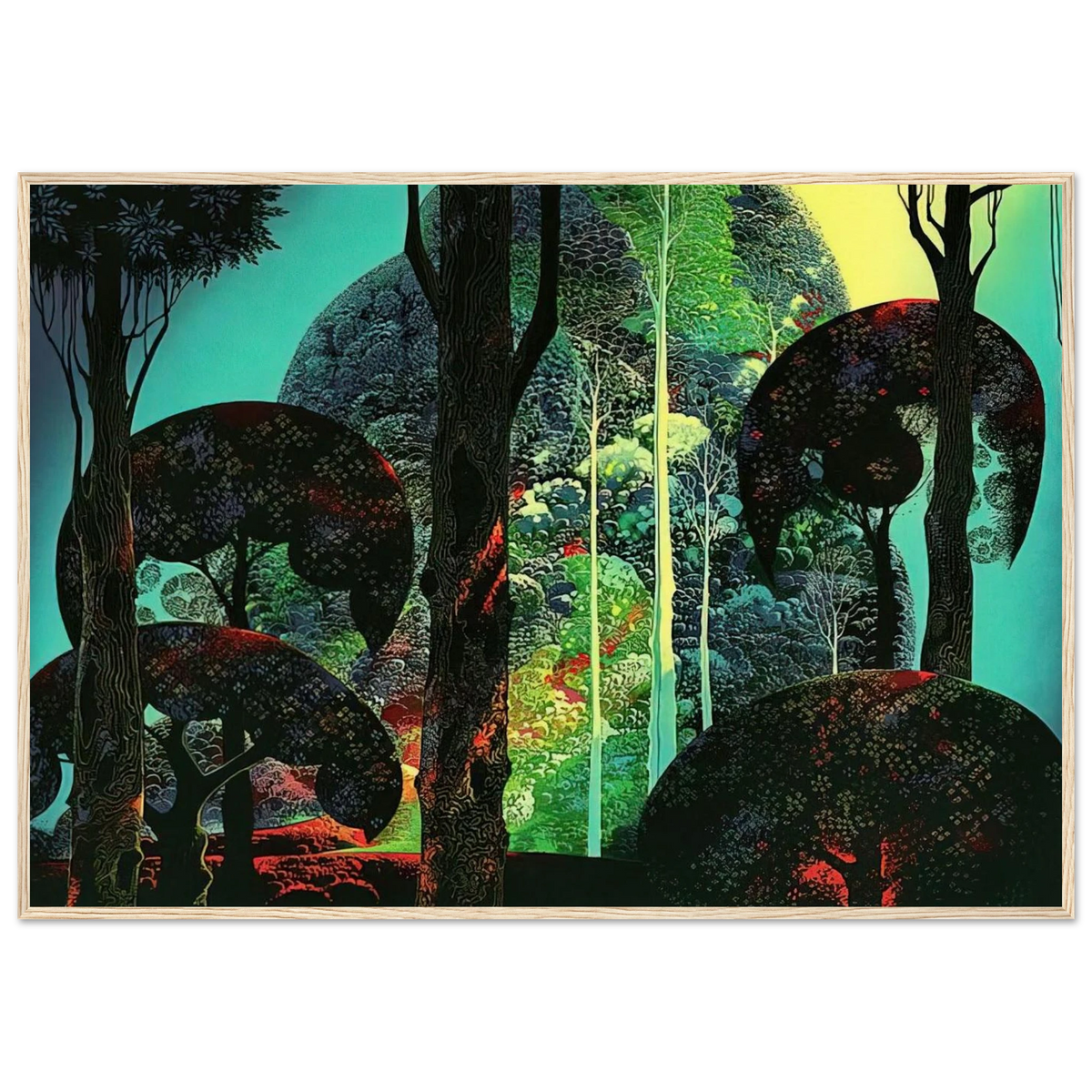 Fired by Sun Framed Poster | Eyvind Earle Framed Prints Wall Art | Eyvind Earle Prints