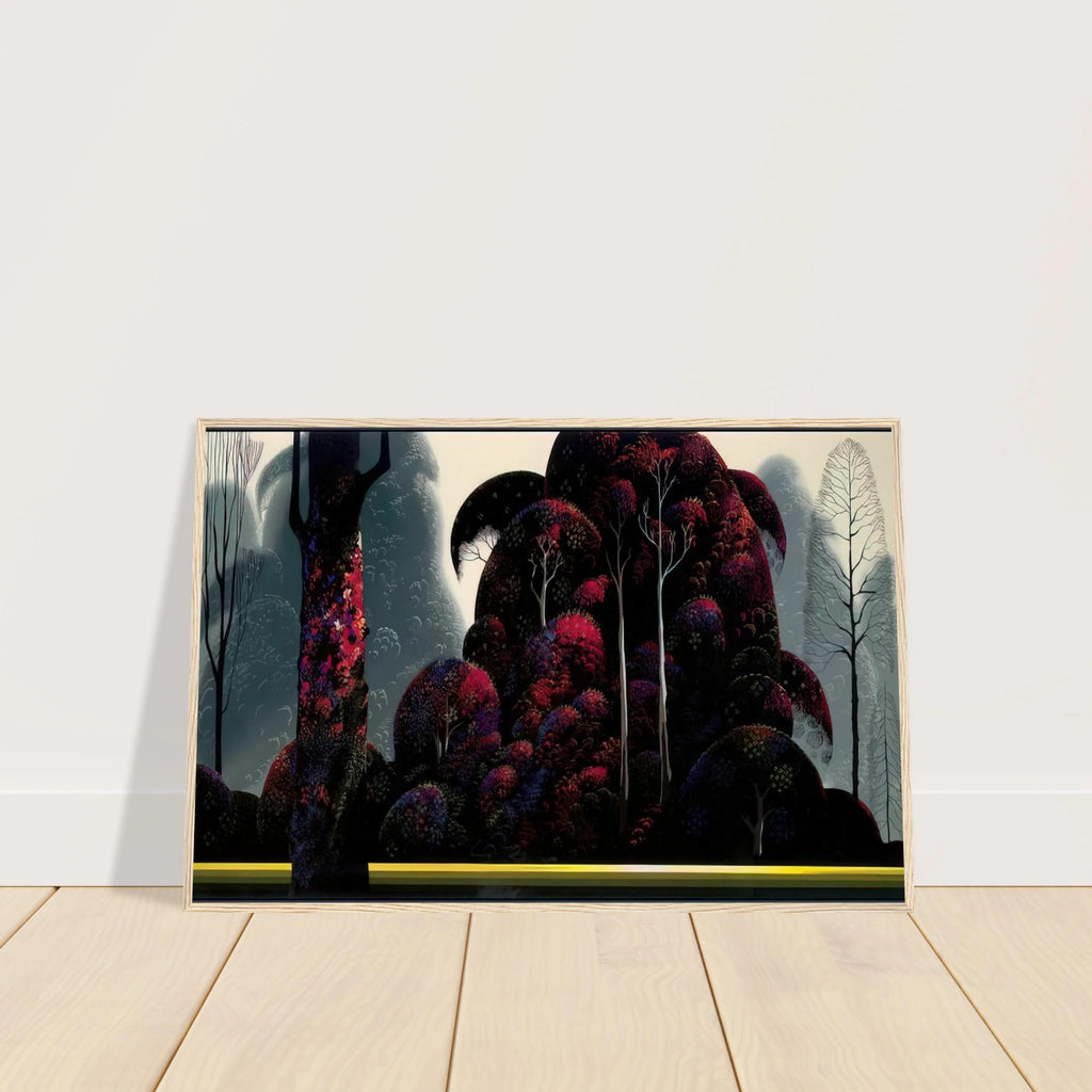 Crimson Eucalyptus Framed Poster | Eyvind Earle Framed Prints Wall Art | Eyvind Earle Prints