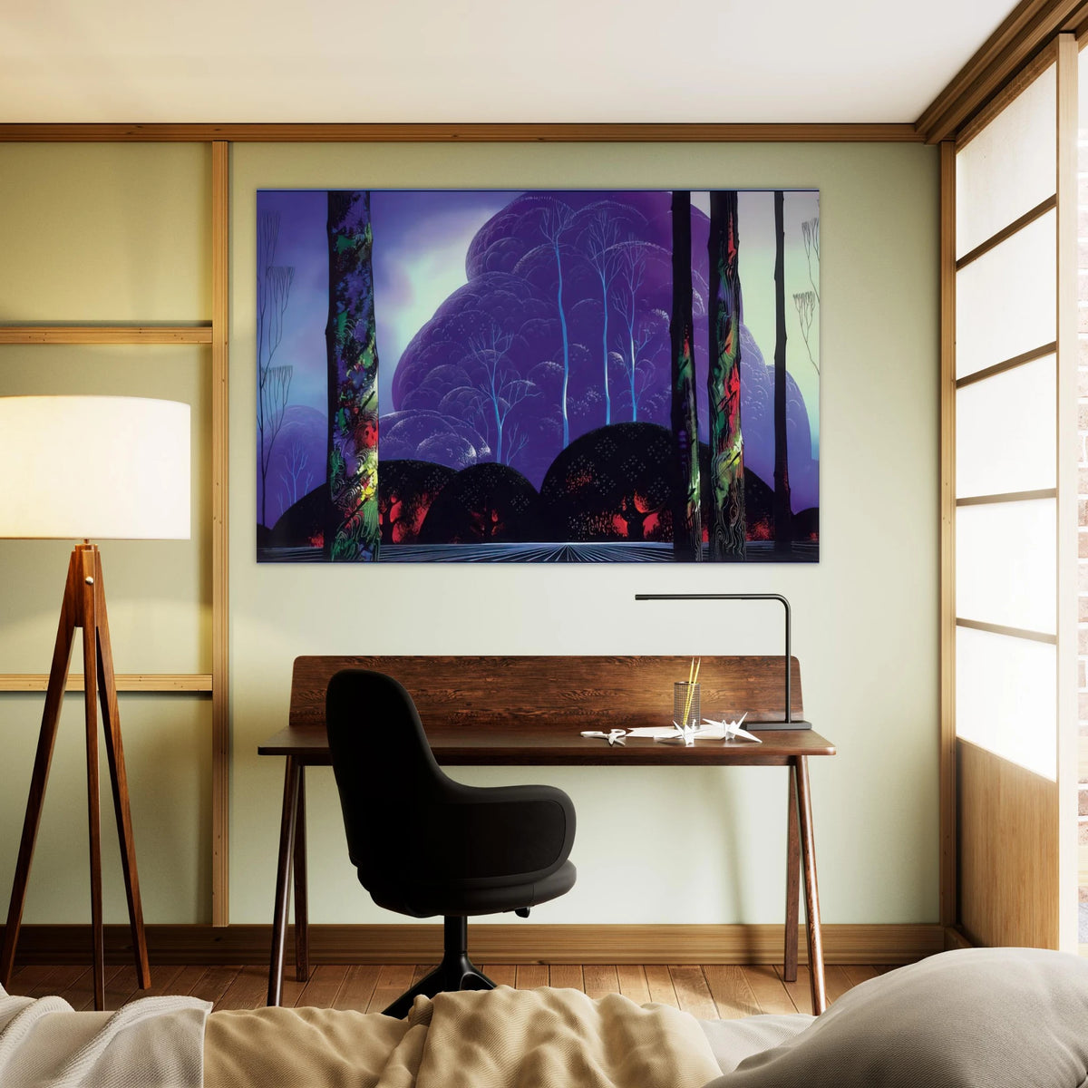 Purple Sunset Poster | Eyvind Earle Poster | Eyvind Earle Prints