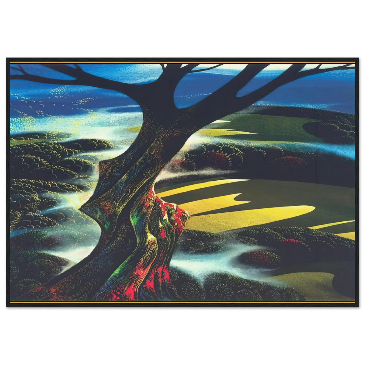 Autumn Shadows Framed Poster | Eyvind Earle Framed Prints Wall Art | Eyvind Earle Prints
