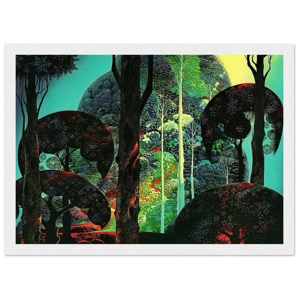 Fired by Sun Framed Poster | Eyvind Earle Framed Prints Wall Art | Eyvind Earle Prints