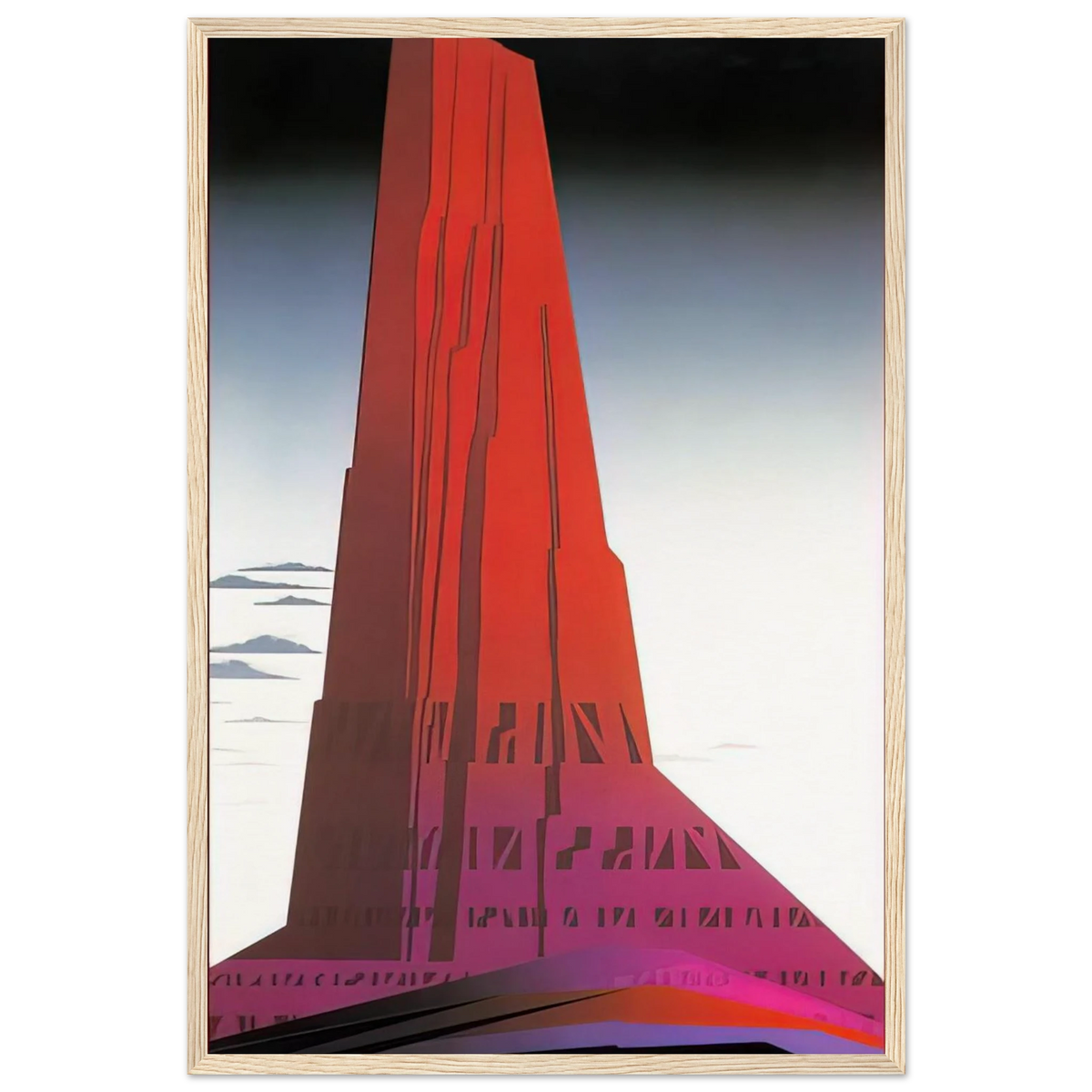 Desert Skyscraper Framed Poster | Eyvind Earle Framed Prints Wall Art | Eyvind Earle Prints