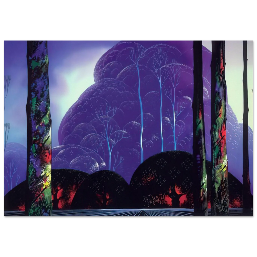 Purple Sunset Poster | Eyvind Earle Poster | Eyvind Earle Prints