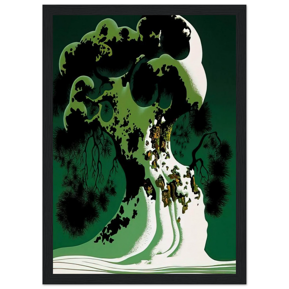 Snow Covered Bonsai Framed Poster | Eyvind Earle Framed Prints Wall Art | Eyvind Earle Prints