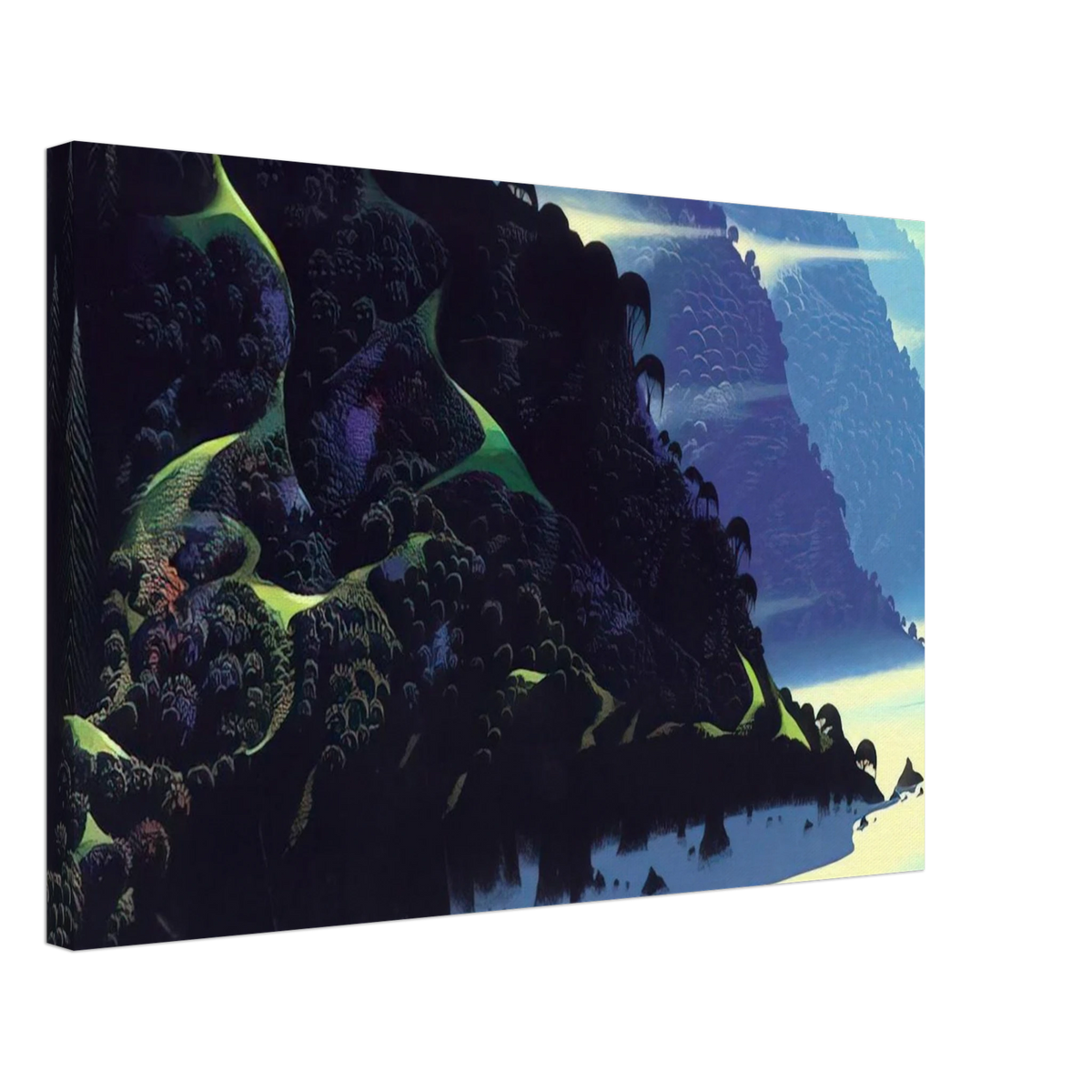 Blue Coastline Canvas | Eyvind Earle Canvas | Eyvind Earle Prints