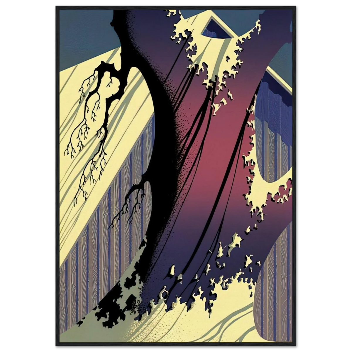 Mauve Barn Framed Poster | Eyvind Earle Framed Prints Wall Art | Eyvind Earle Prints