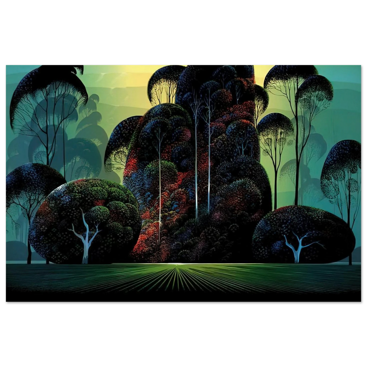 Mendacino Poster | Eyvind Earle Poster | Eyvind Earle Prints
