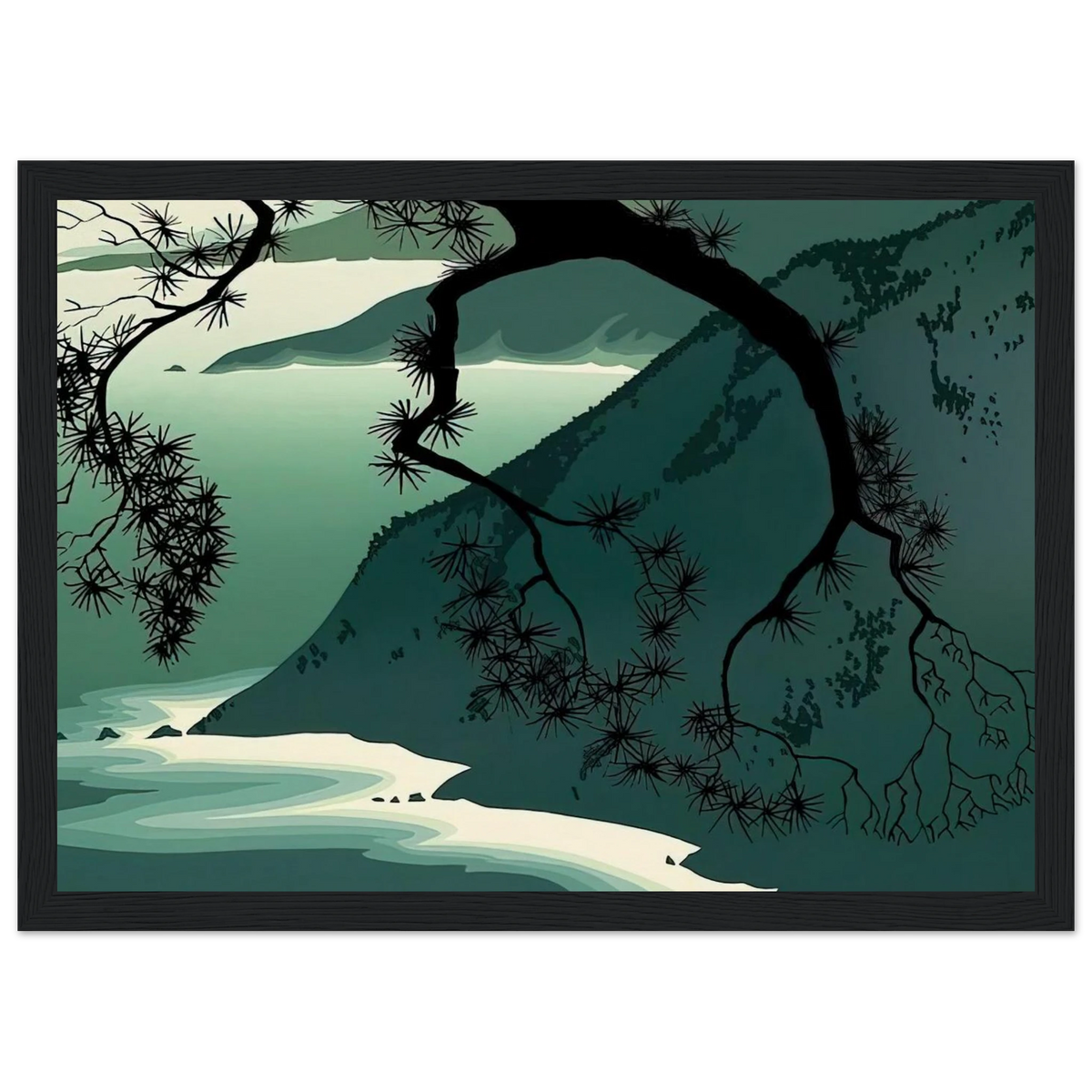 Quiet Evening Framed Poster | Eyvind Earle Framed Prints Wall Art | Eyvind Earle Prints