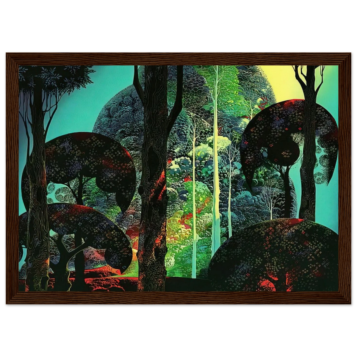Fired by Sun Framed Poster | Eyvind Earle Framed Prints Wall Art | Eyvind Earle Prints