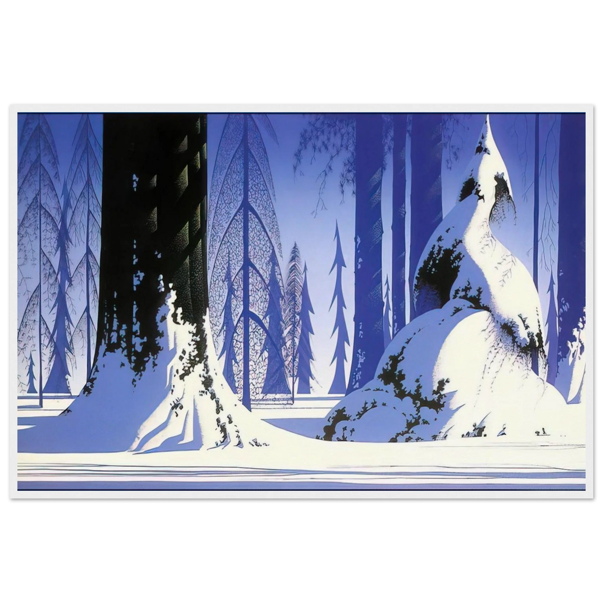 Winter Framed Poster | Eyvind Earle Framed Prints Wall Art | Eyvind Earle Prints