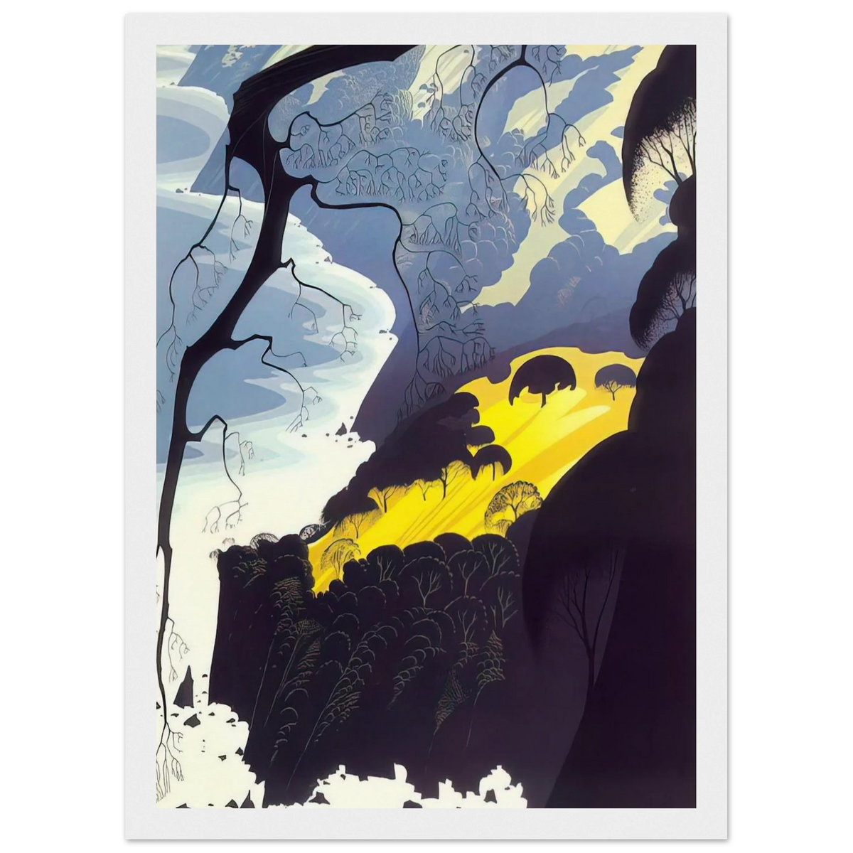 Carmel Highlands Framed Poster | Eyvind Earle Framed Prints Wall Art | Eyvind Earle Prints