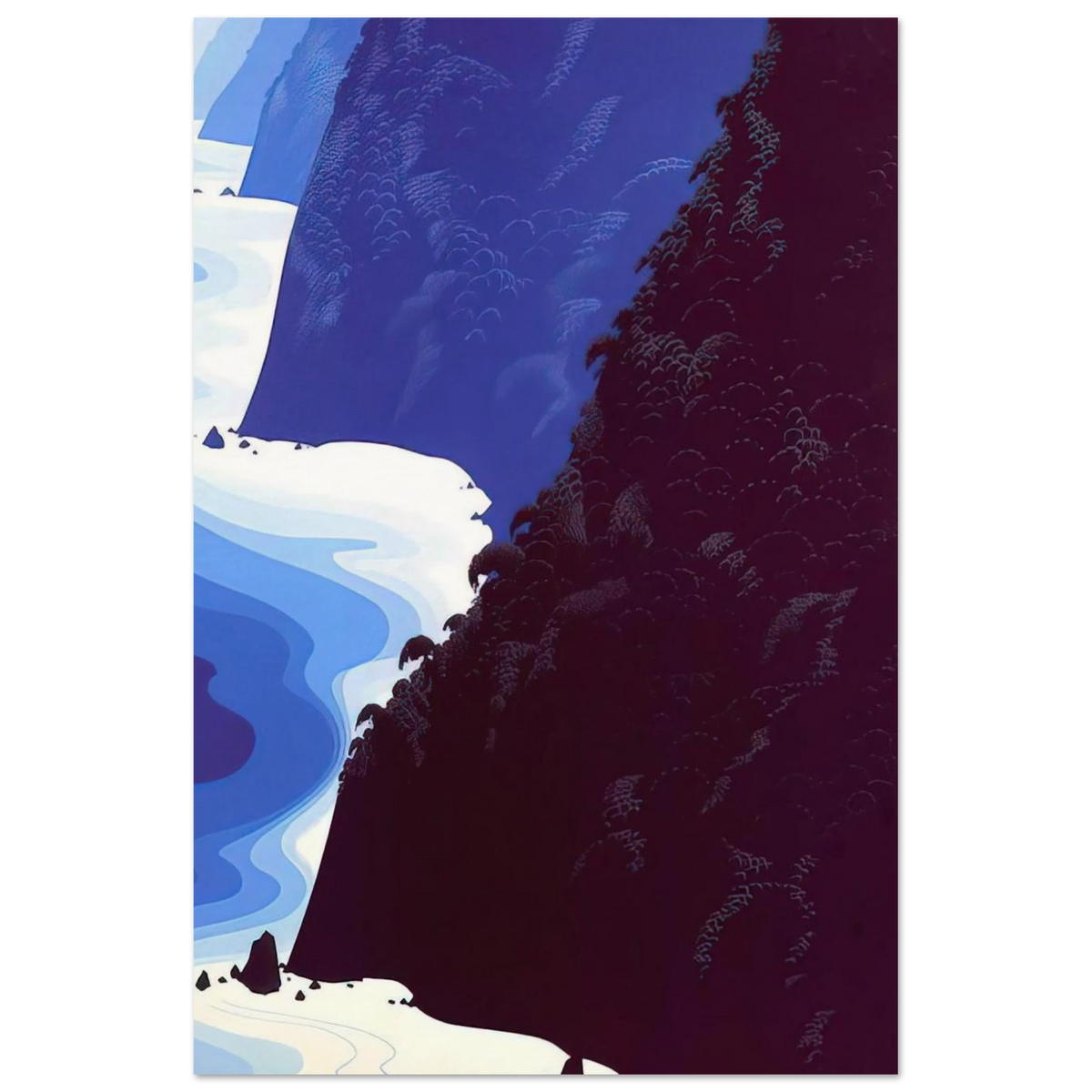 Blue Big Sur Poster | Eyvind Earle Poster | Eyvind Earle Prints