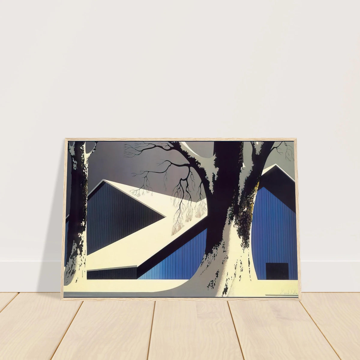 Winter Quiet Framed Poster | Eyvind Earle Framed Prints Wall Art | Eyvind Earle Prints