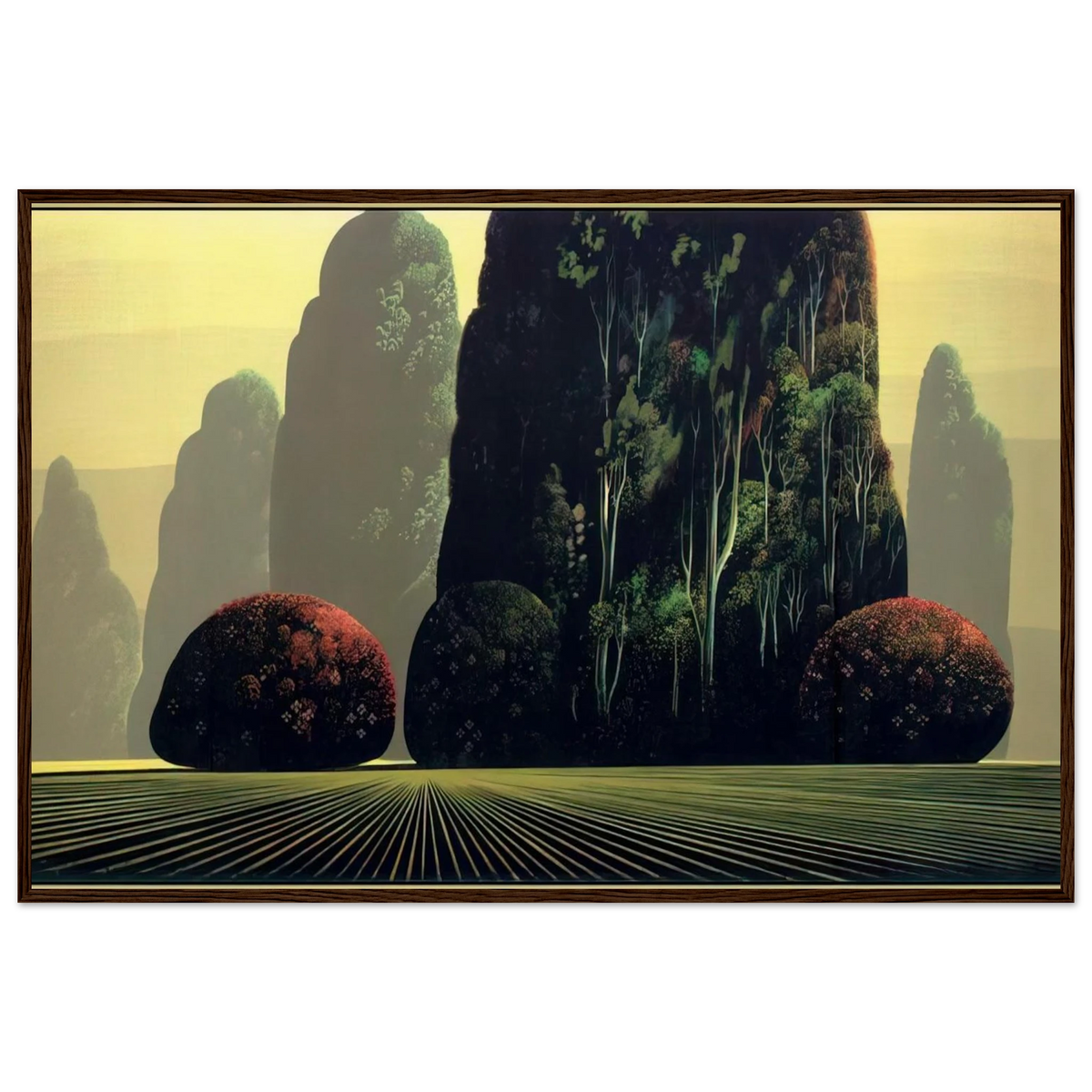 Autumn Eucalyptus Framed Poster | Eyvind Earle Framed Prints Wall Art | Eyvind Earle Prints