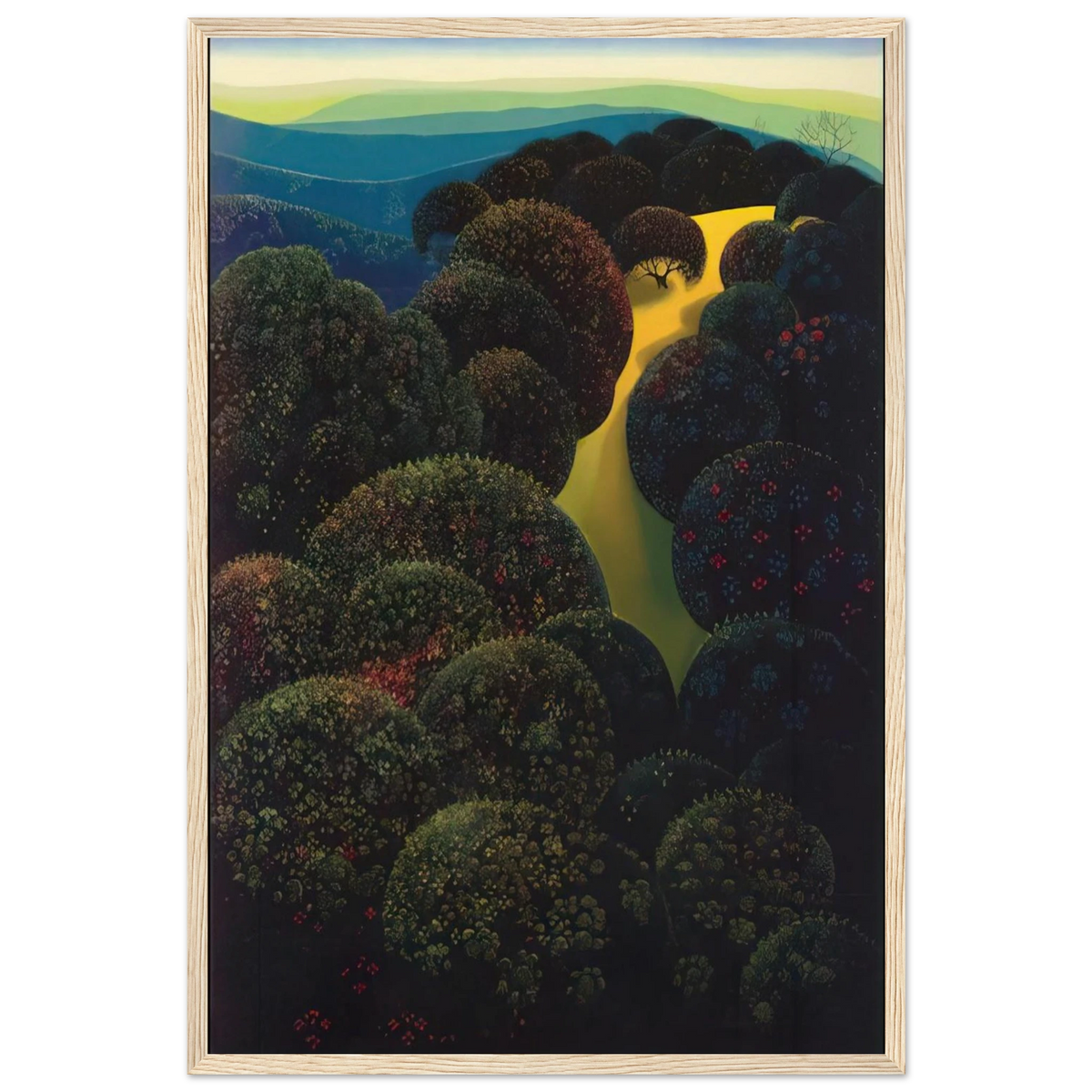 Hidden Pasture Framed Poster | Eyvind Earle Framed Prints Wall Art | Eyvind Earle Prints