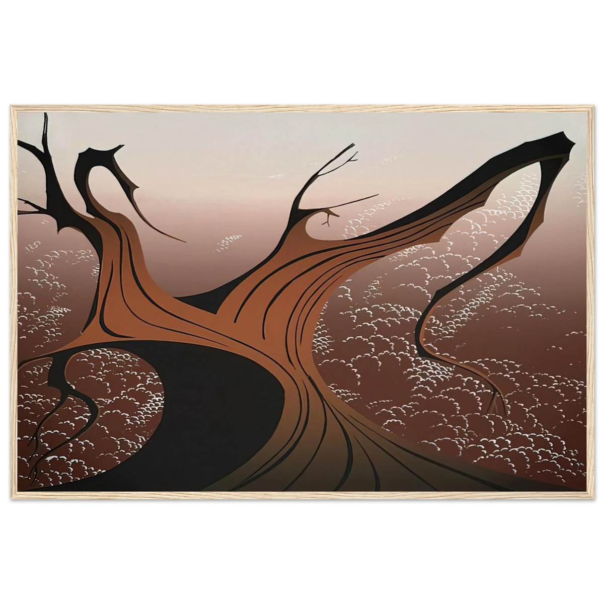 Brown Tree Framed Poster | Eyvind Earle Framed Prints Wall Art | Eyvind Earle Prints