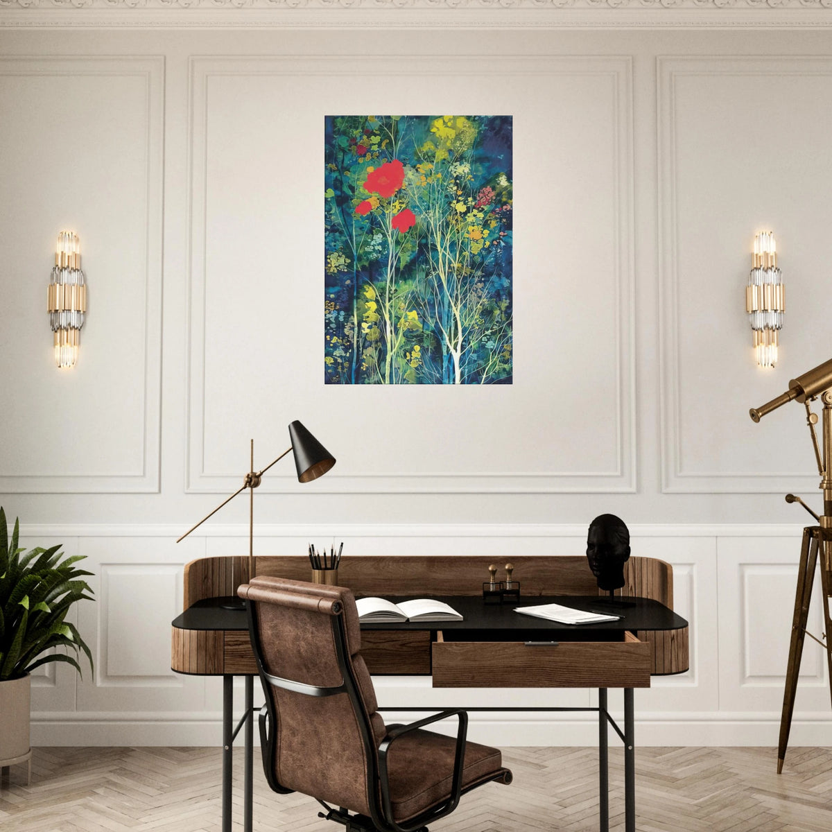 Poppies and Flowers Canvas | Eyvind Earle Canvas | Eyvind Earle Prints