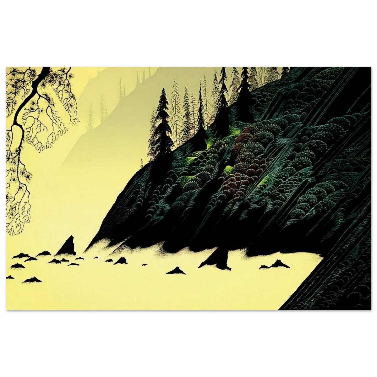 Spruce Redwood and Pine Poster | Eyvind Earle Poster | Eyvind Earle Prints