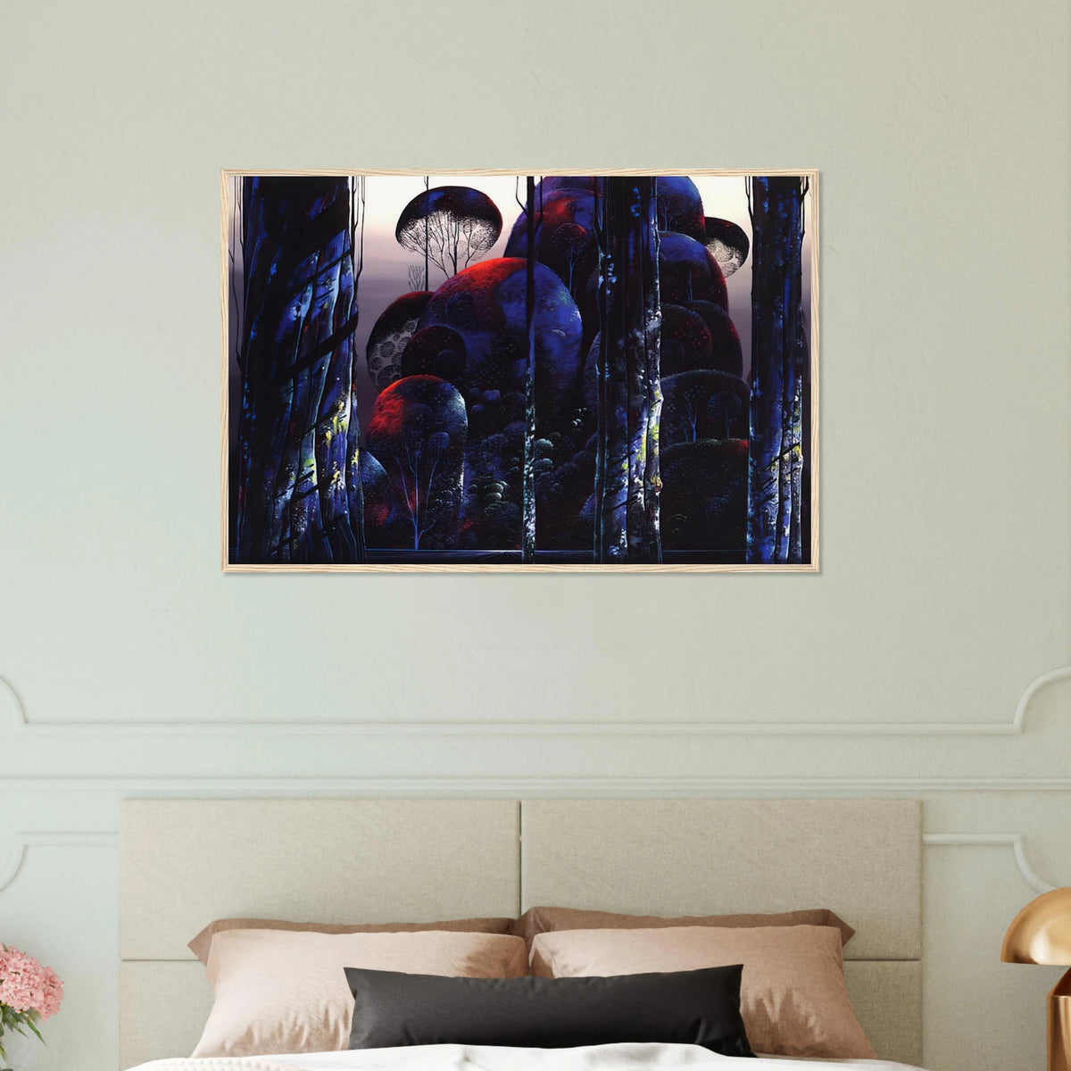 Trees Draped in Autumn Framed Poster | Eyvind Earle Framed Prints Wall Art | Eyvind Earle Prints