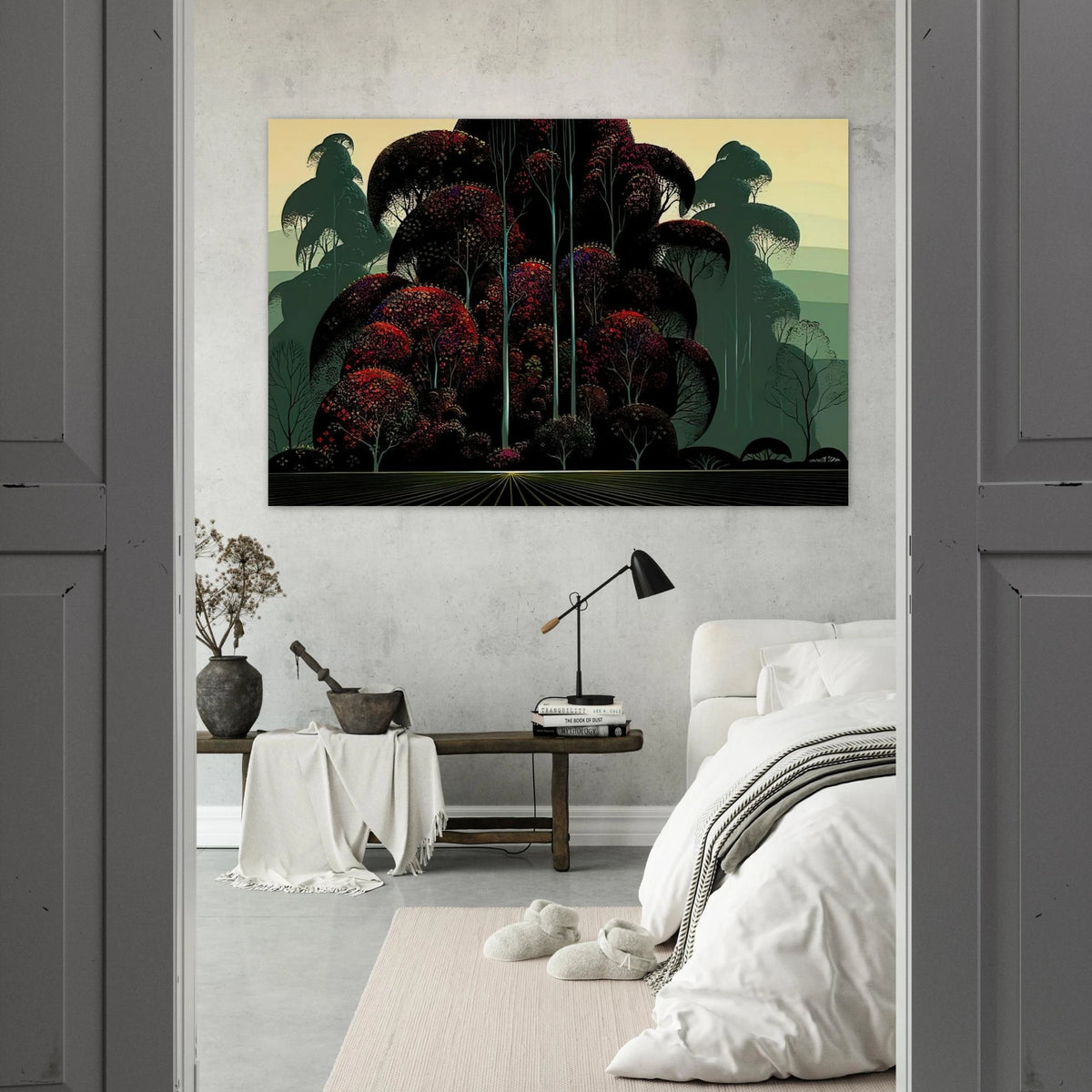 Crimson Autumn Poster | Eyvind Earle Poster | Eyvind Earle Prints