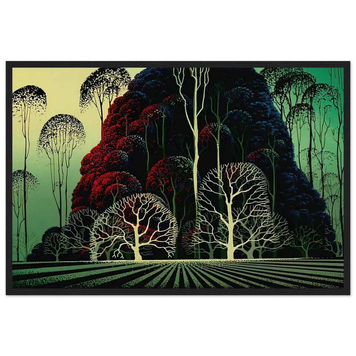 Eucalyptus Forest Framed Poster | Eyvind Earle Framed Prints Wall Art | Eyvind Earle Prints