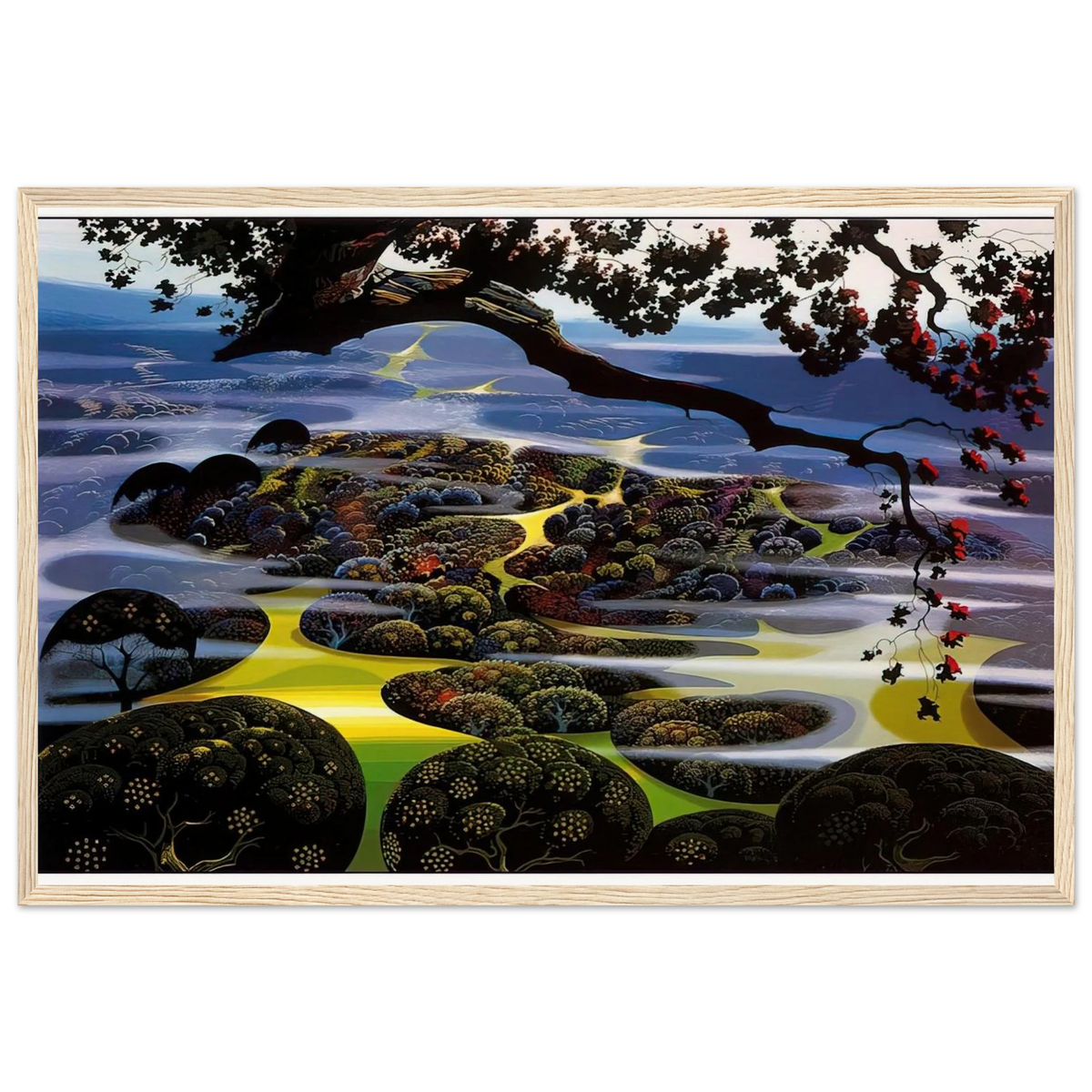 Mystic Mountain Framed Poster | Eyvind Earle Framed Prints Wall Art | Eyvind Earle Prints