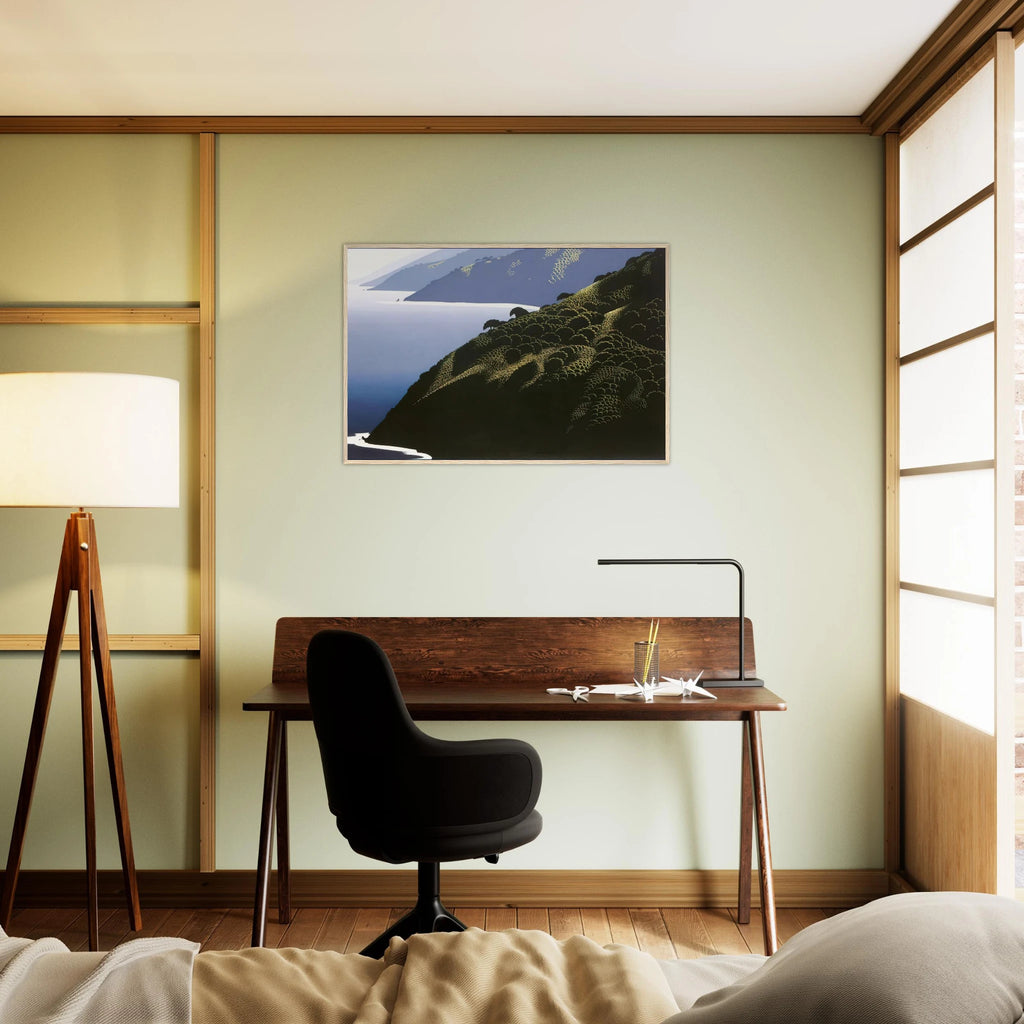 Big Sur Calm Framed Poster | Eyvind Earle Framed Prints Wall Art | Eyvind Earle Prints