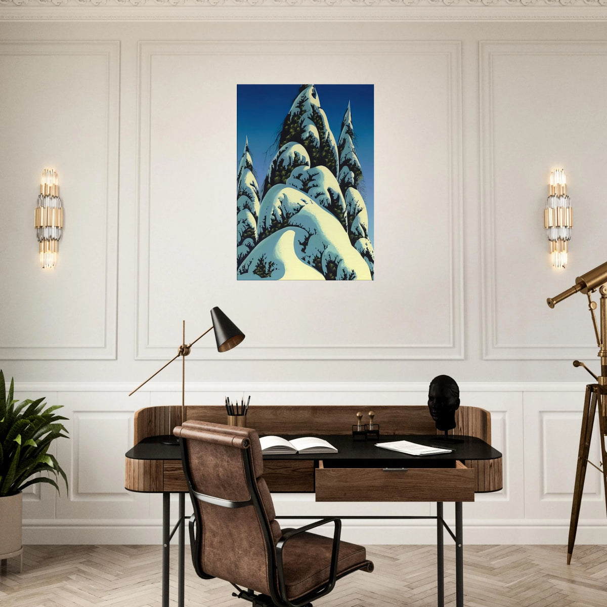 New Fallen Snow Canvas | Eyvind Earle Canvas | Eyvind Earle Prints