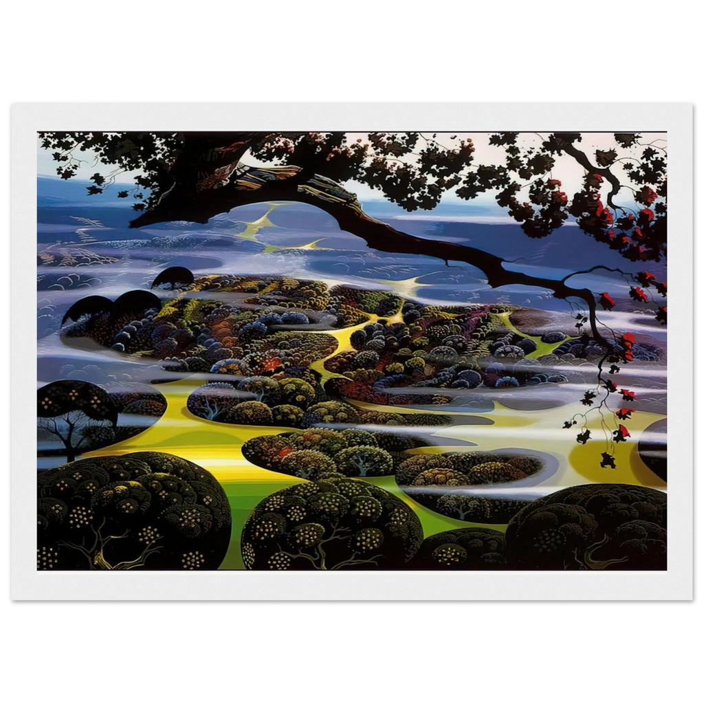 Mystic Mountain Framed Poster | Eyvind Earle Framed Prints Wall Art | Eyvind Earle Prints