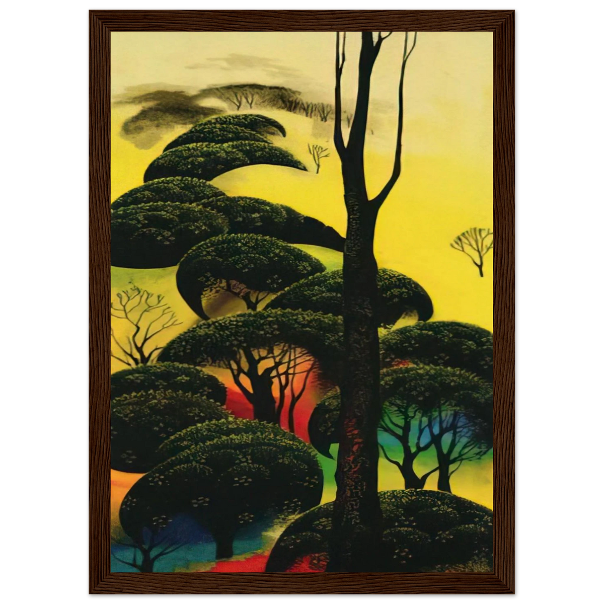 Climbing Oaks Framed Poster | Eyvind Earle Framed Prints Wall Art | Eyvind Earle Prints