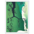 Sea Cliffs and Pine Branch Framed Poster | Eyvind Earle Framed Prints Wall Art | Eyvind Earle Prints