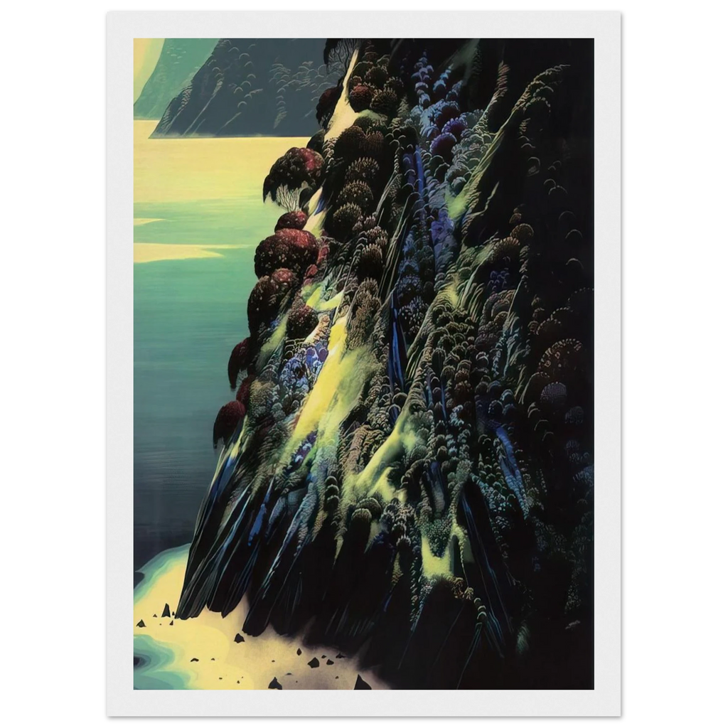 Big Sur Poem Framed Poster | Eyvind Earle Framed Prints Wall Art | Eyvind Earle Prints