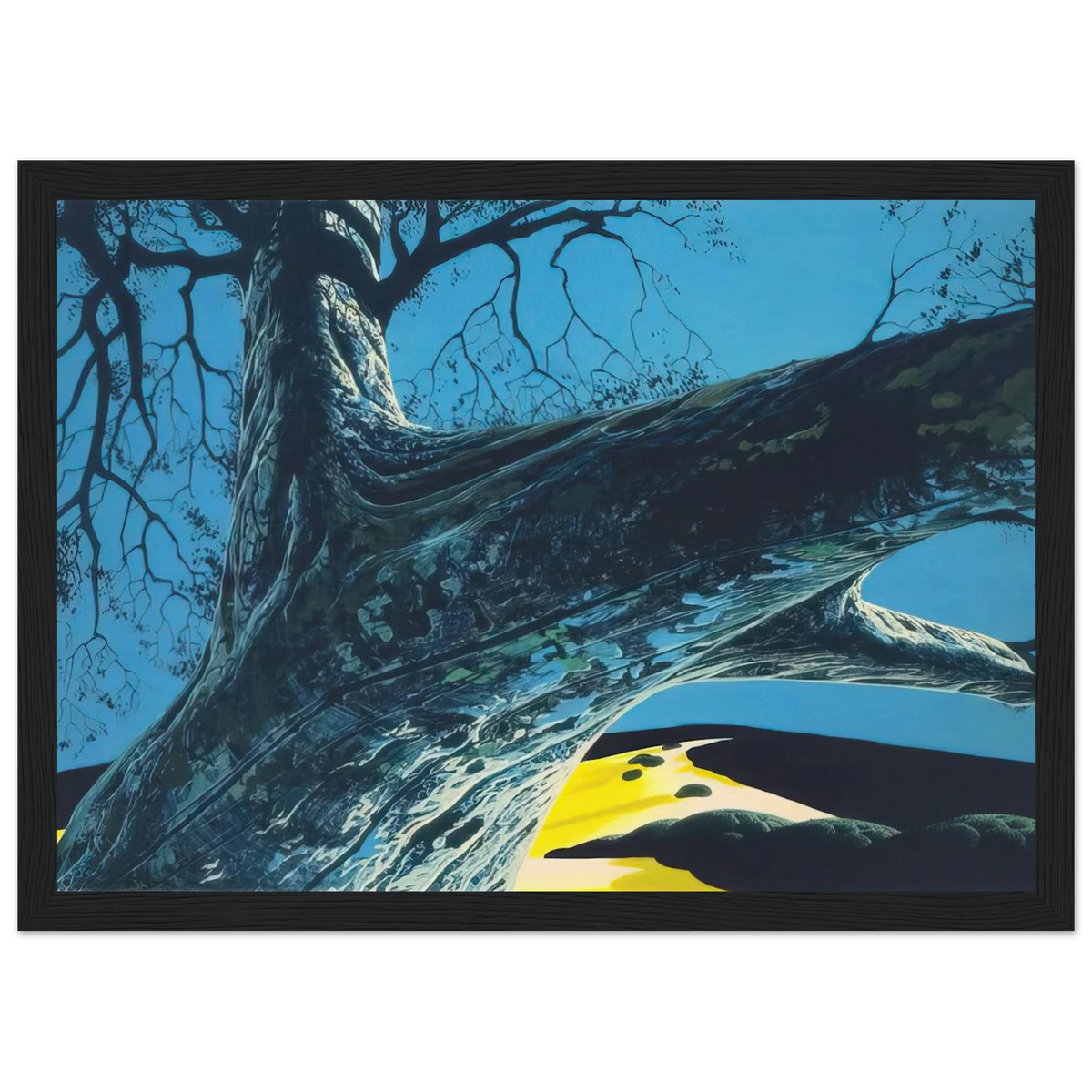 Distant Meadow Framed Poster | Eyvind Earle Framed Prints Wall Art | Eyvind Earle Prints