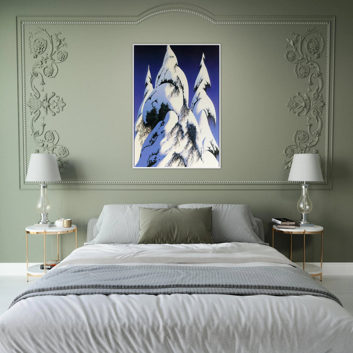 Snow Trees Framed Poster | Eyvind Earle Framed Prints Wall Art | Eyvind Earle Prints