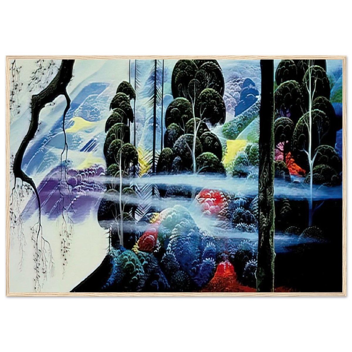 Along the Coast Framed Poster | Eyvind Earle Framed Prints Wall Art | Eyvind Earle Prints