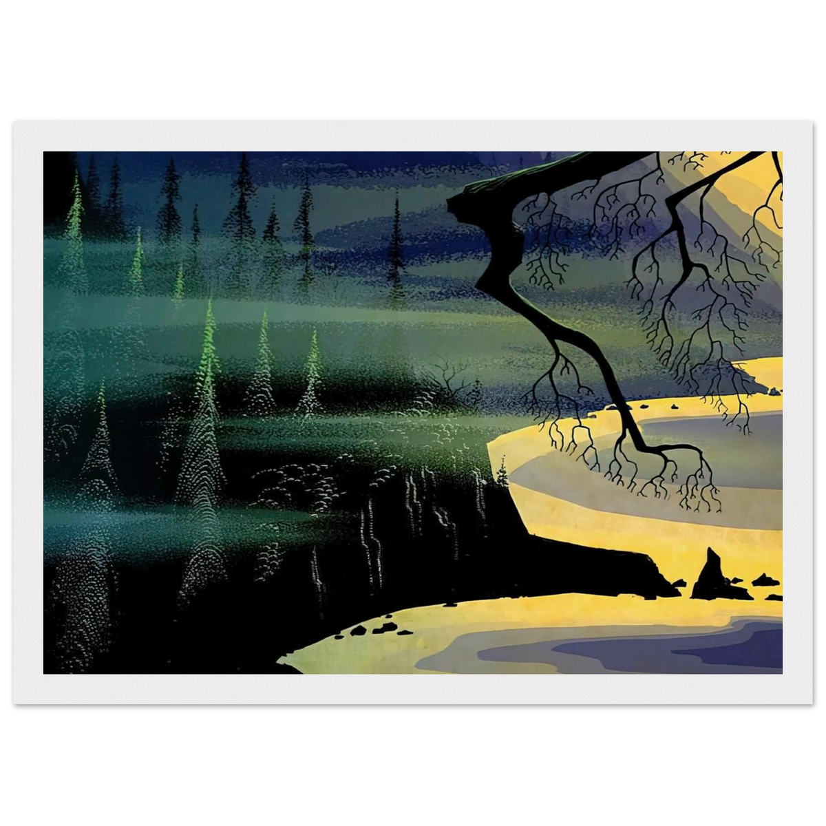 Blue Mist Framed Poster | Eyvind Earle Framed Prints Wall Art | Eyvind Earle Prints