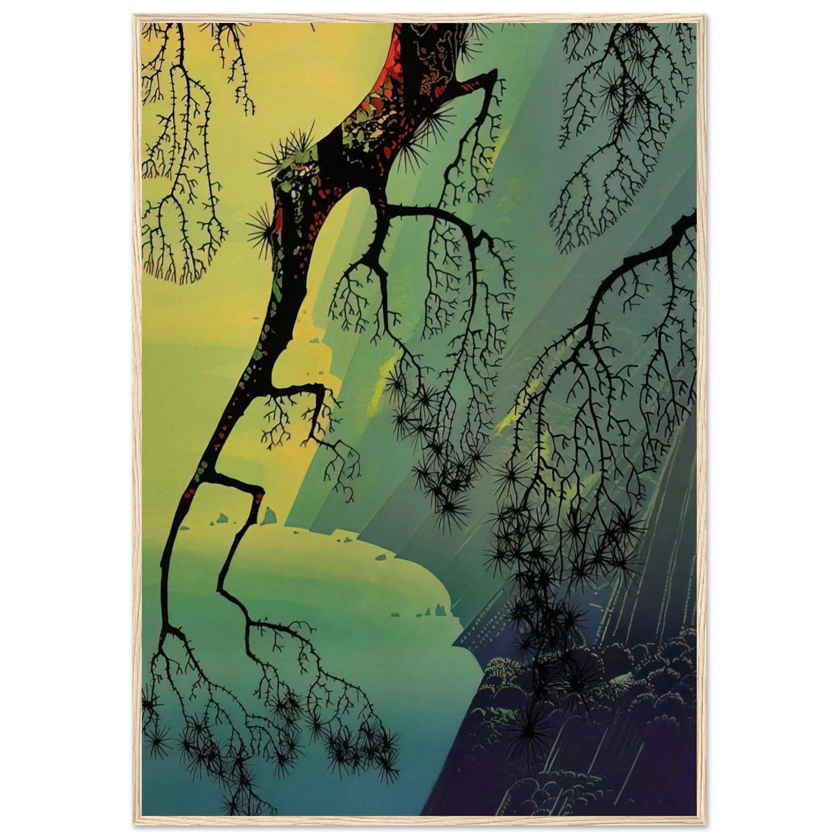 Fog Mist Framed Poster | Eyvind Earle Framed Prints Wall Art | Eyvind Earle Prints