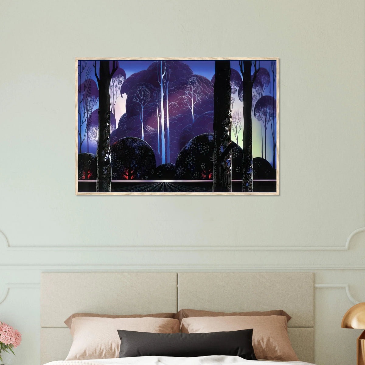 Purple Sunrise Framed Poster | Eyvind Earle Framed Prints Wall Art | Eyvind Earle Prints